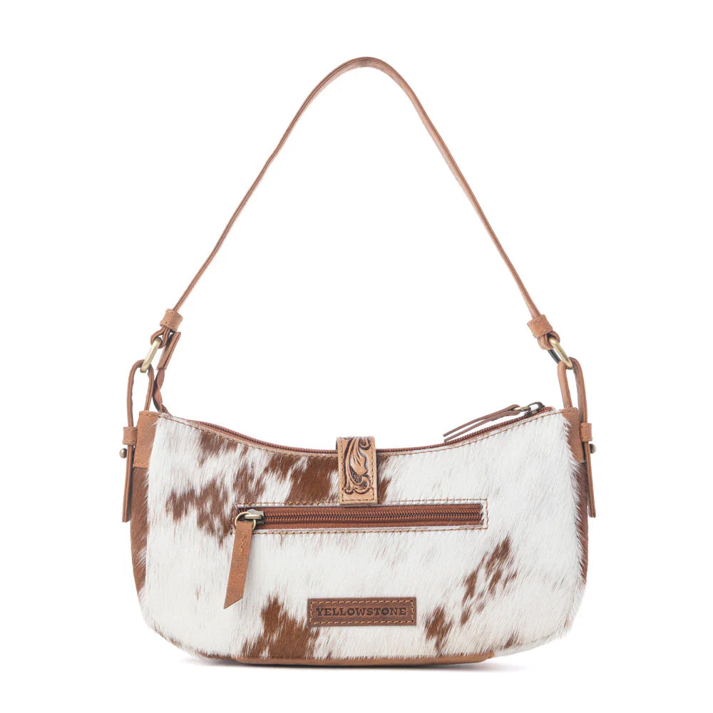 Myra Yellowstone Timberline Handtooled Bag In Walnut Brown