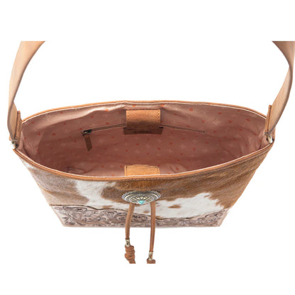 Myra Yellowstone Tawny Ridge Handtooled Hairon Concealed Carry bag