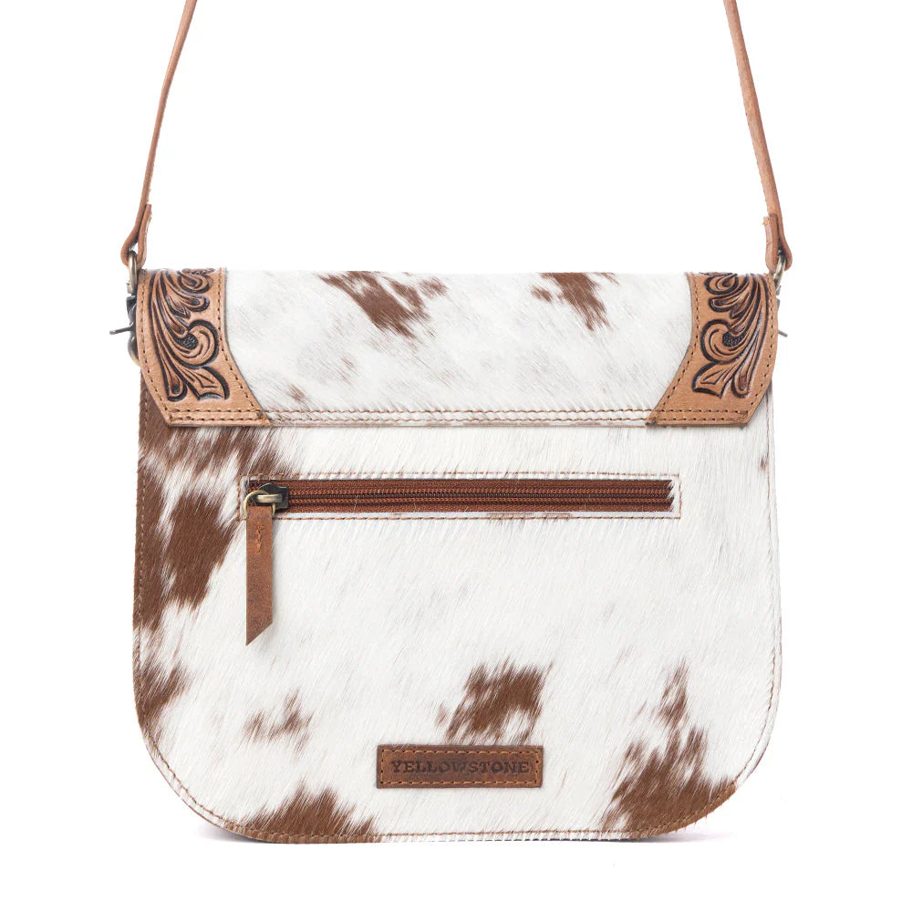Myra Yellowstone Frontier Ridge Handtooled Bag Oat Mocha