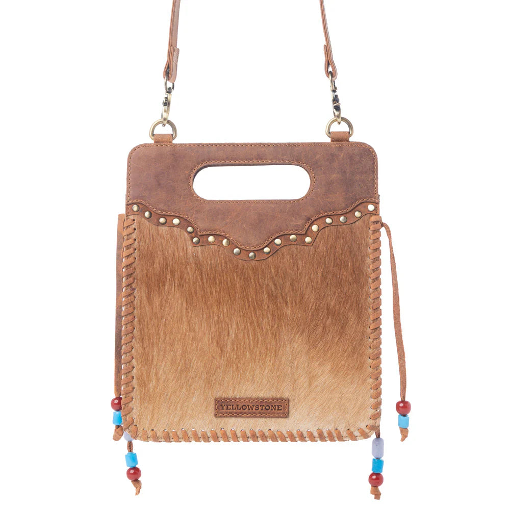 Myra Yellowstone Lone Creek Handtooled Bag In Ivory