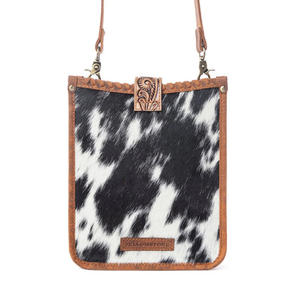 Myra Yellowstone Snowfield Handtooled Bag In Cream Auburn