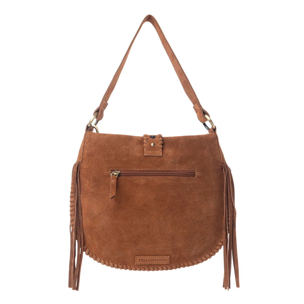 Myra X Yellowstone Westbrook Suede Leather Bag Amber Dusk