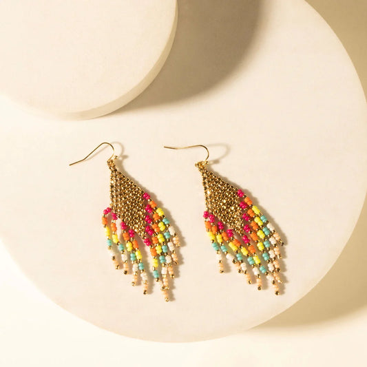 Myra Rio Nights Sunfair Fest Fringe Drop Earrings