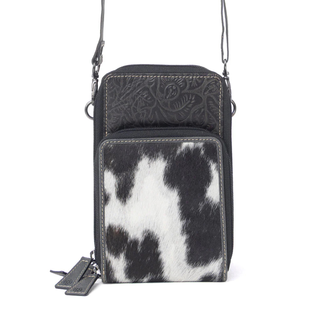 Myra Rustler Ridge Embossed Hairon Sling Slate Smoke