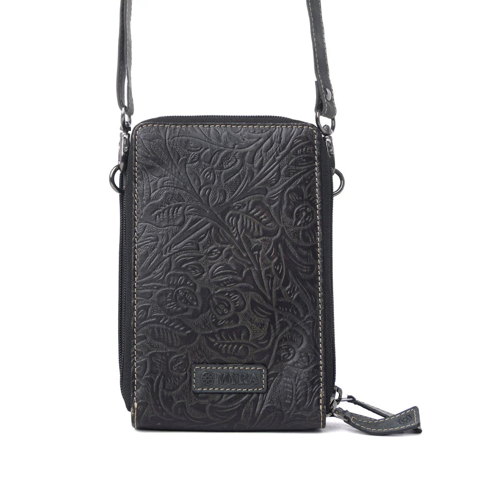 Myra Rustler Ridge Embossed Hairon Sling Slate Smoke