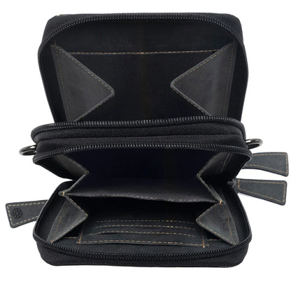 Myra Rustler Ridge Embossed Hairon Sling Slate Smoke
