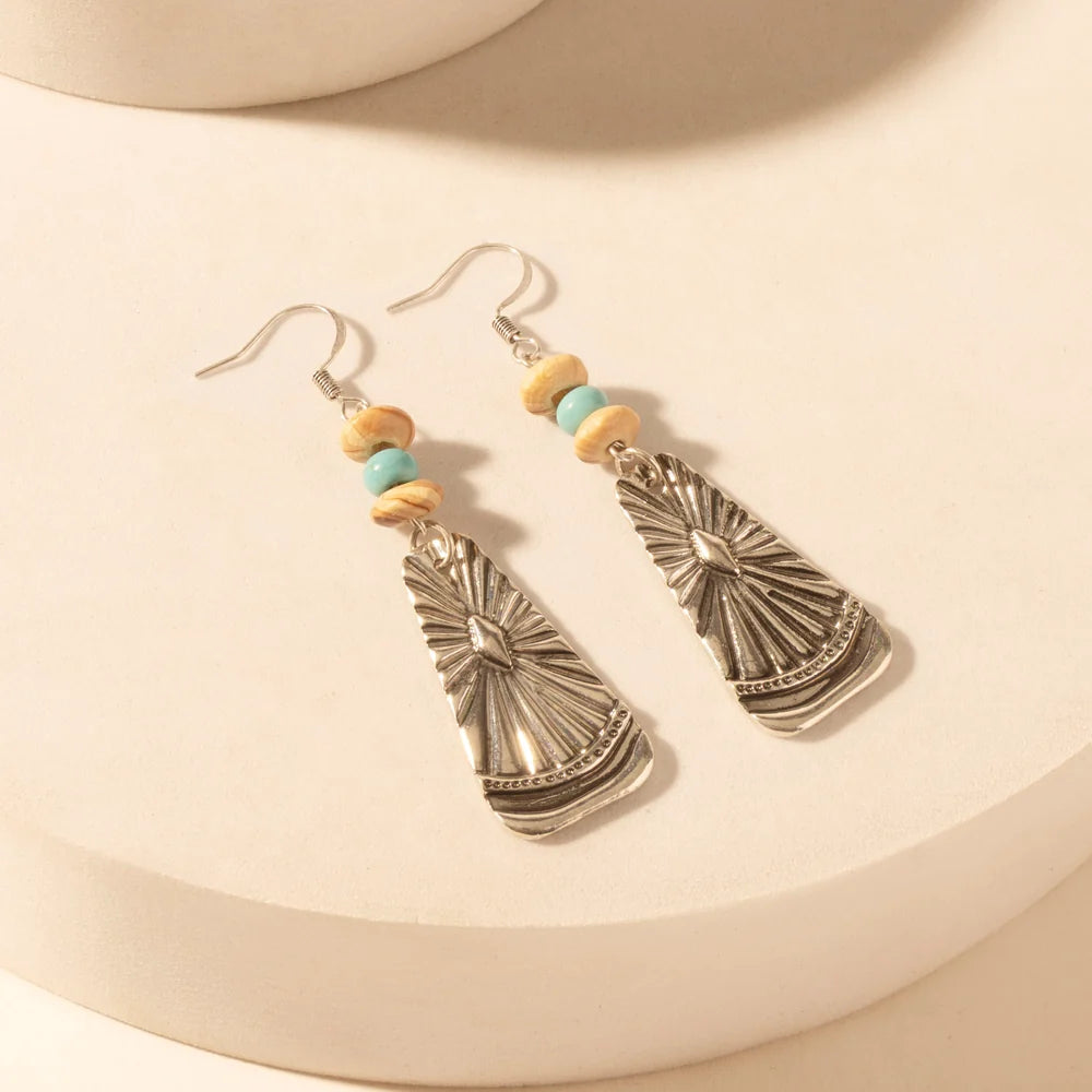 Myra Sedona Sun Dangle Earrings Turquoise