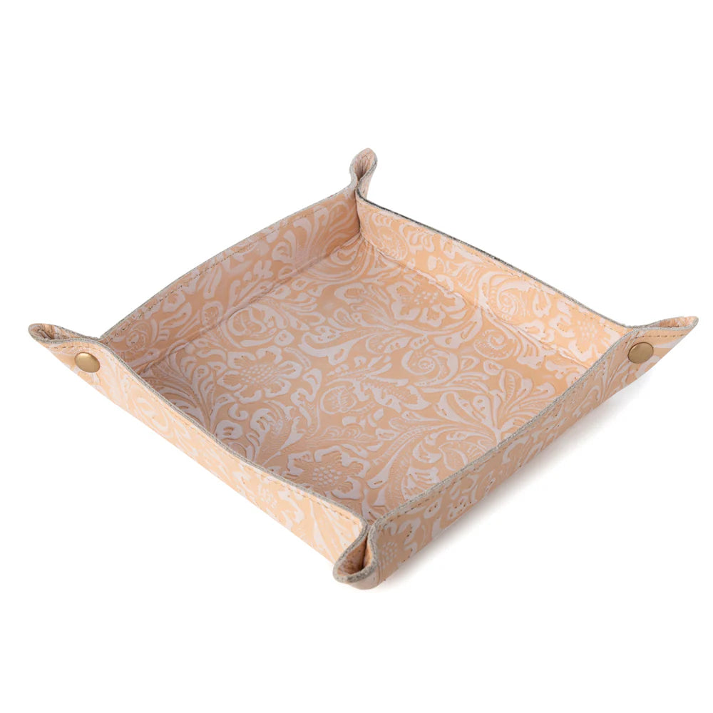 Copperwind Leather Tray Peach Cream