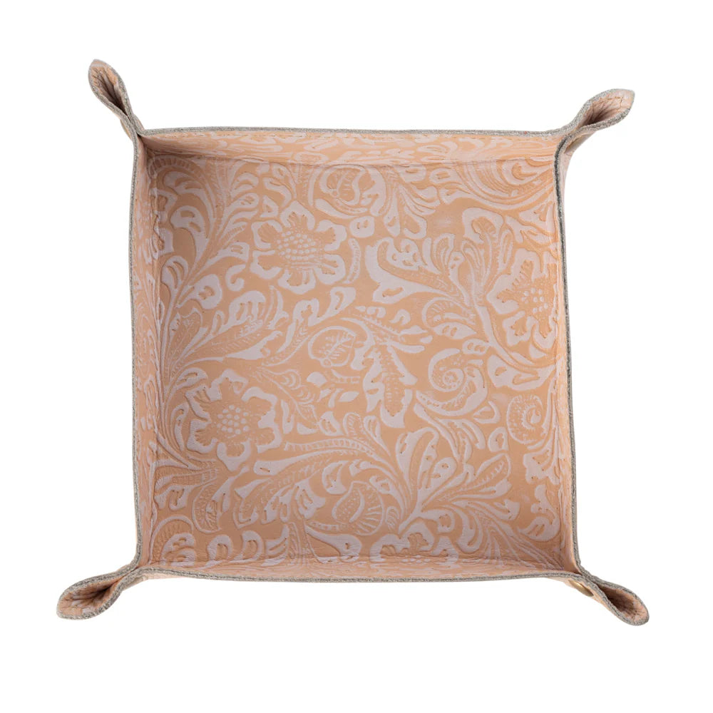 Copperwind Leather Tray Peach Cream