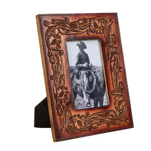 Myra This Moment In Time Hand-Tooled Photo Frame