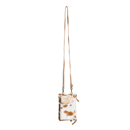Myra Wild Chic Phone Case Bag In Brown & White