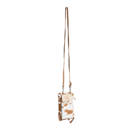 Myra Wild Chic Phone Case Bag In Brown & White