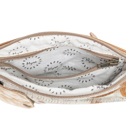 Myra Wild Chic Phone Case Bag In Brown & White
