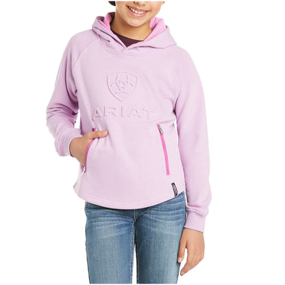 Ariat Youth 3D Logo Hoodie Violet Tulle