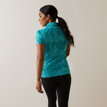 Ariat Motif Polo Viridian Green Mirror Print