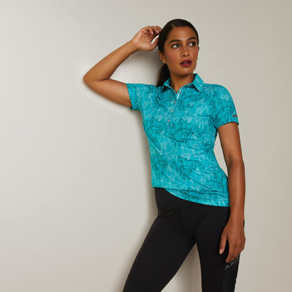 Ariat Motif Polo Viridian Green Mirror Print