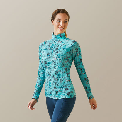 Ariat Sunstopper 2.0 1/4 Zip Blue Oasis