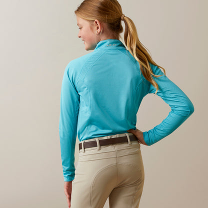 Ariat Youth Sunstopper 1/4 Zip Baselayer Blue