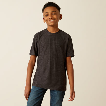 Ariat Vertical Gradient Charger Short Sleeve Black Heather