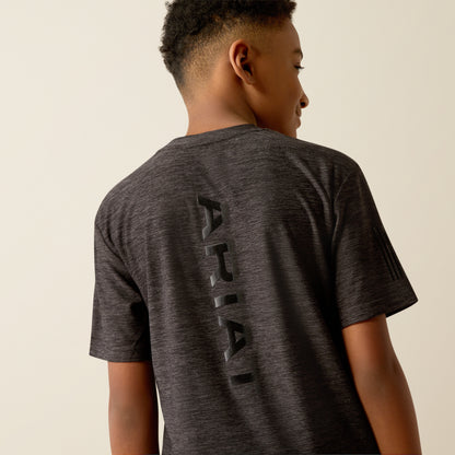 Ariat Vertical Gradient Charger Short Sleeve Black Heather