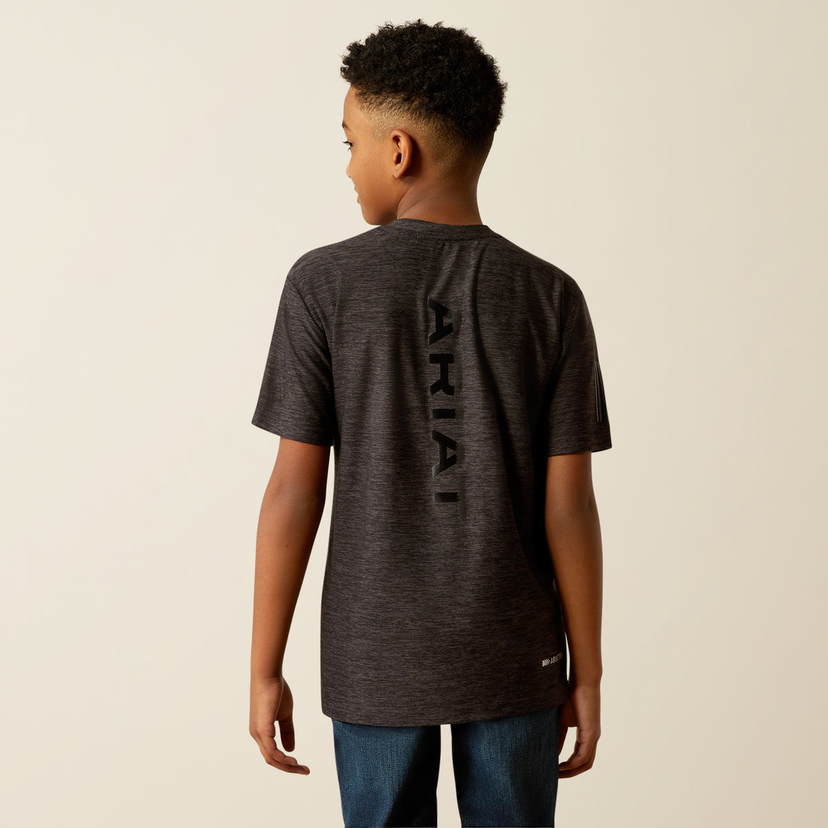 Ariat Vertical Gradient Charger Short Sleeve Black Heather