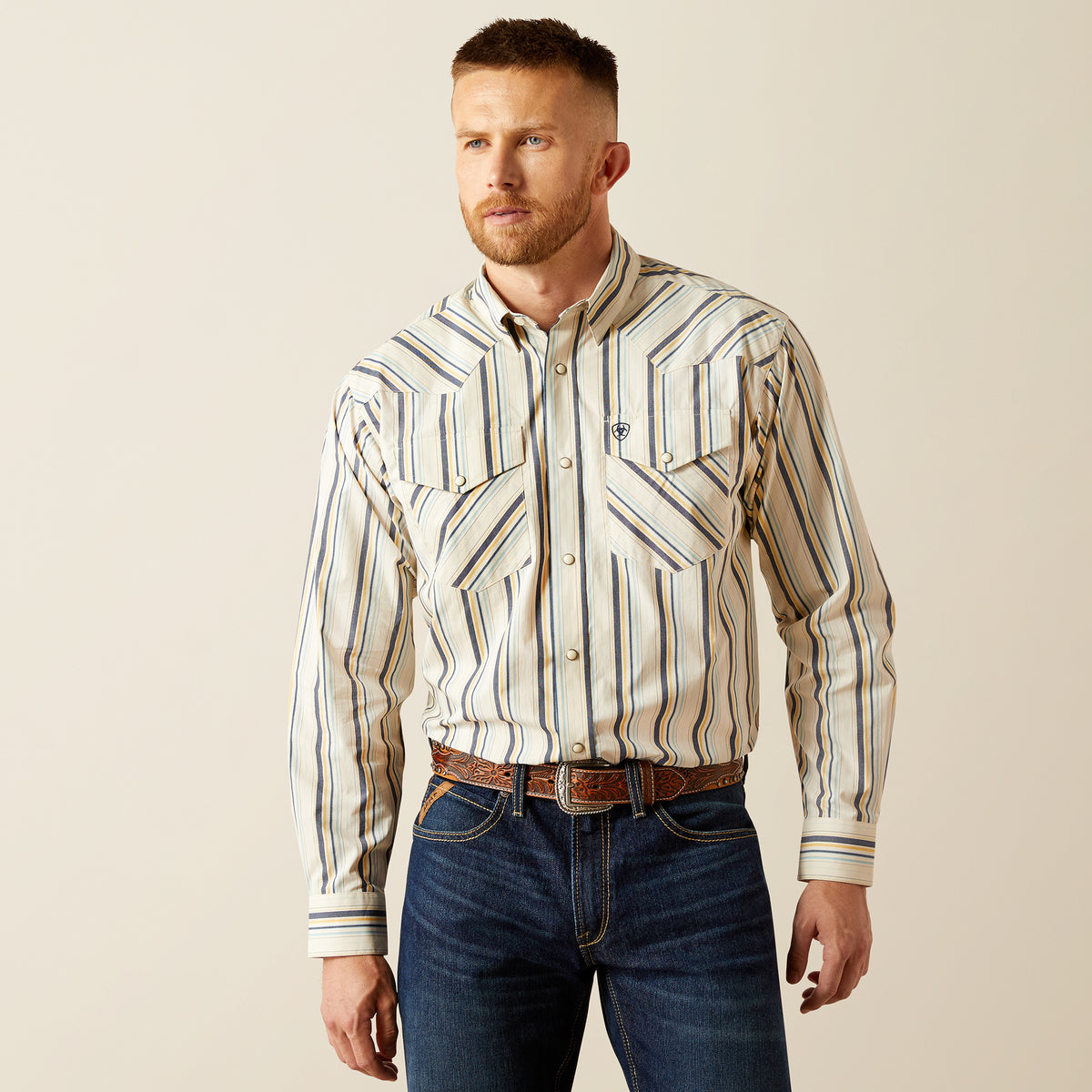 Ariat Finnley Snap Long Sleeve Shirt Cream