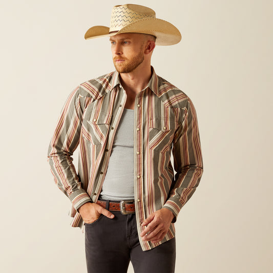 Ariat Hawk Retro Long Sleeve Snap Dark Grey