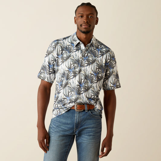 Ariat All Over Print Polo White Tropical