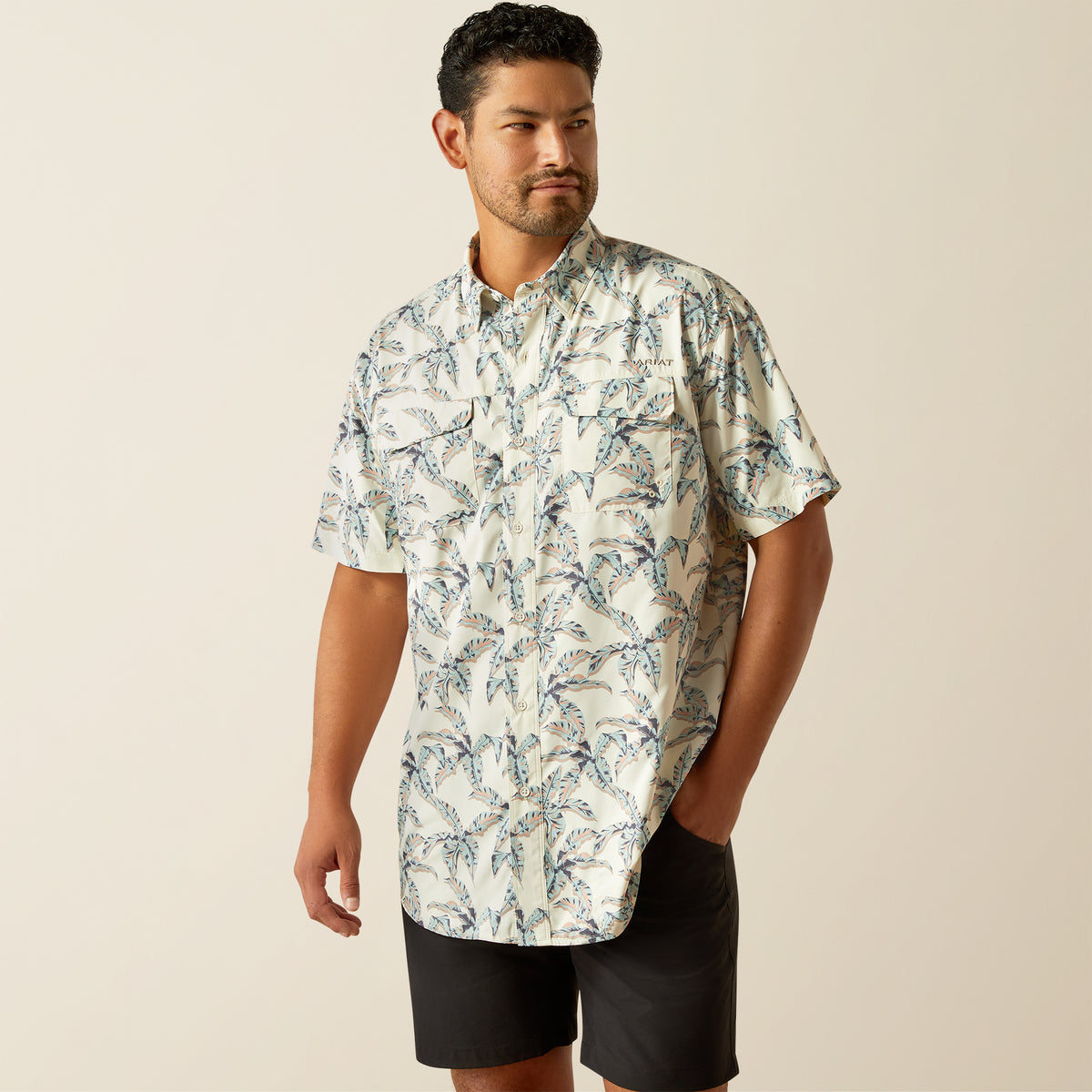 Ariat Venttek Outbound Short Sleeve Shirt Papyrus