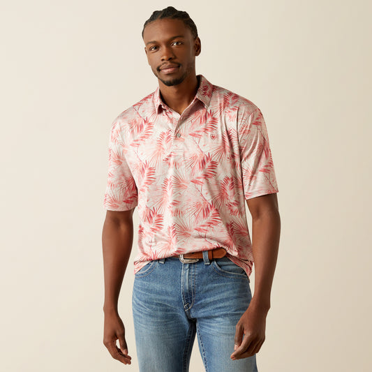 Ariat Charger 2.0 Printed Polo Scarlet