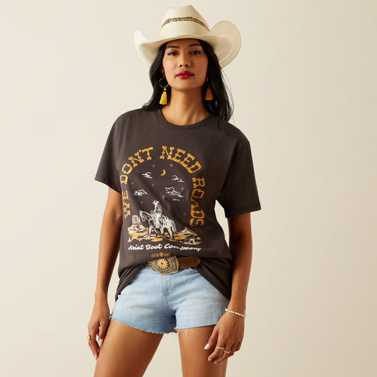 Ariat No Roads Short Sleeve Tee Vintage Black