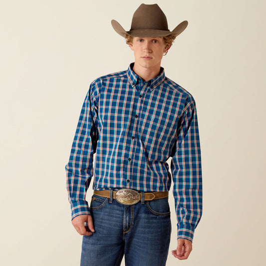 Ariat Mens Pro Series Jackson Classic Fit Shirt Poseidian Plaid