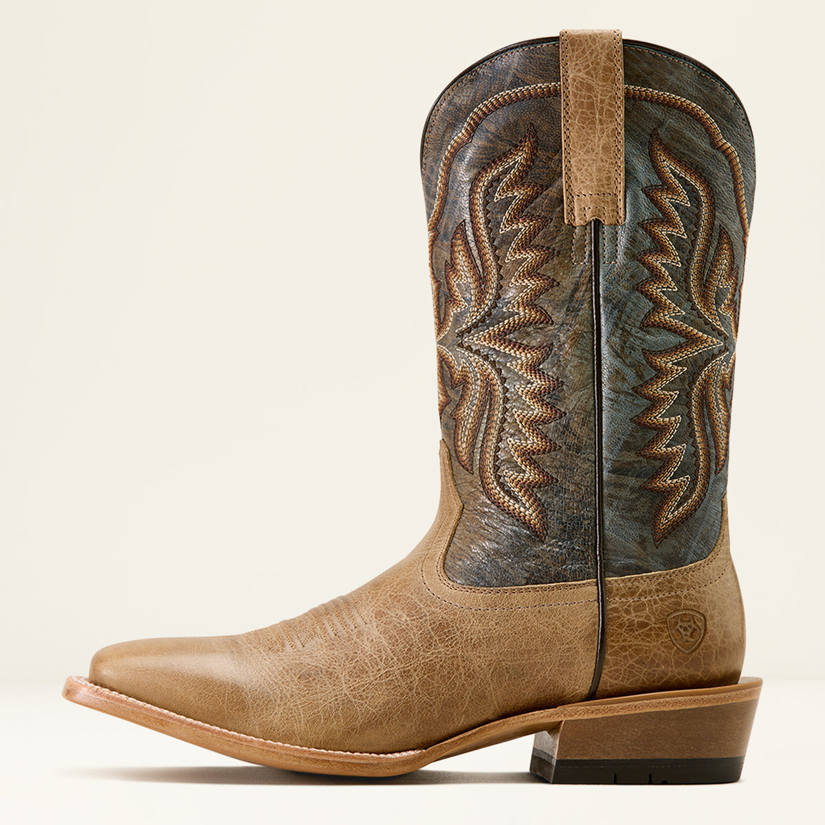 Ariat Mens Preston Wide Square Toe Cowboy Boot Desert Bone