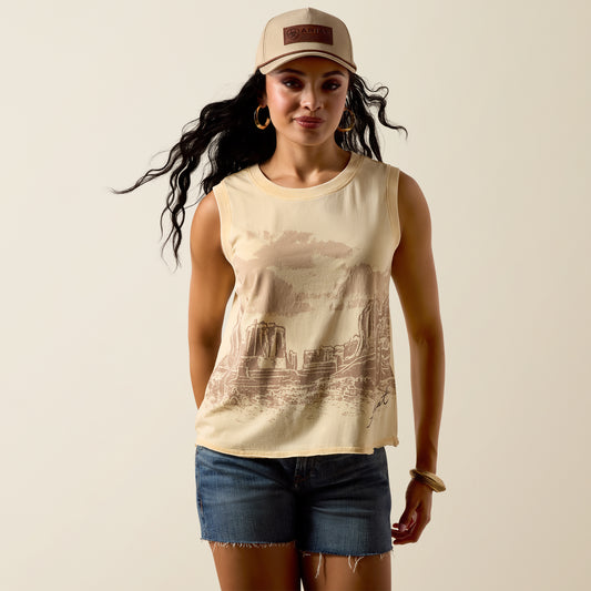 Ariat Ladies Desert Vista Tank Cornhusk