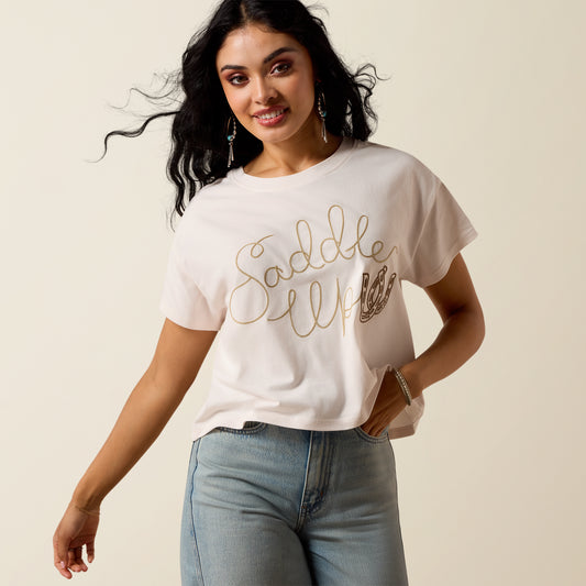 Ariat Ladies Saddle Up T-Shirt Sea Salt