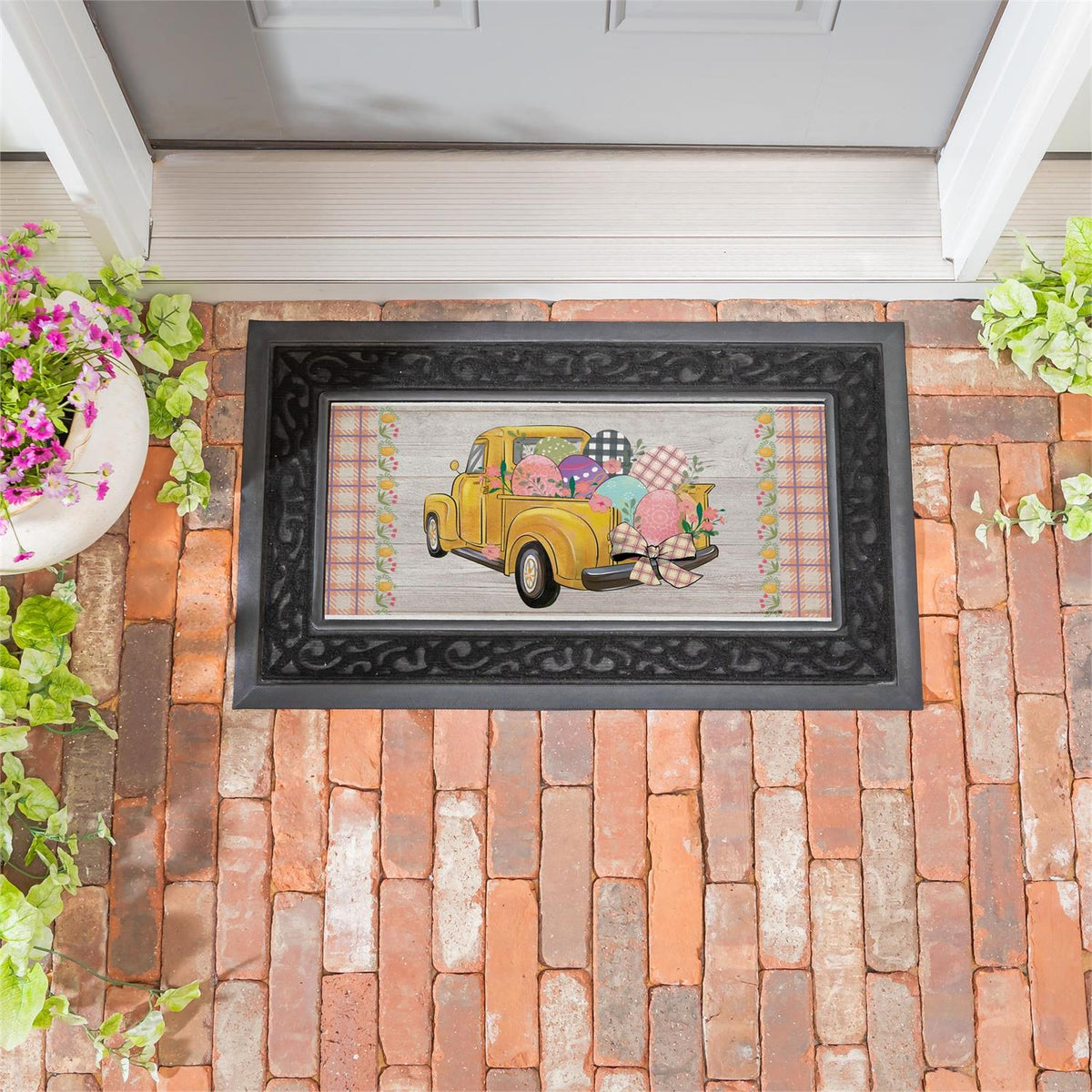 Evergreen Yellow Easter Truck Sassafras Switch Mat