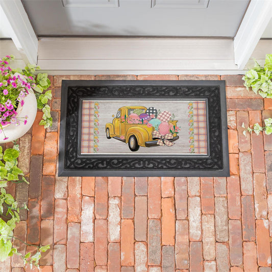 Evergreen Yellow Easter Truck Sassafras Switch Mat