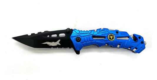 Tiger USA Blue Flip Knife