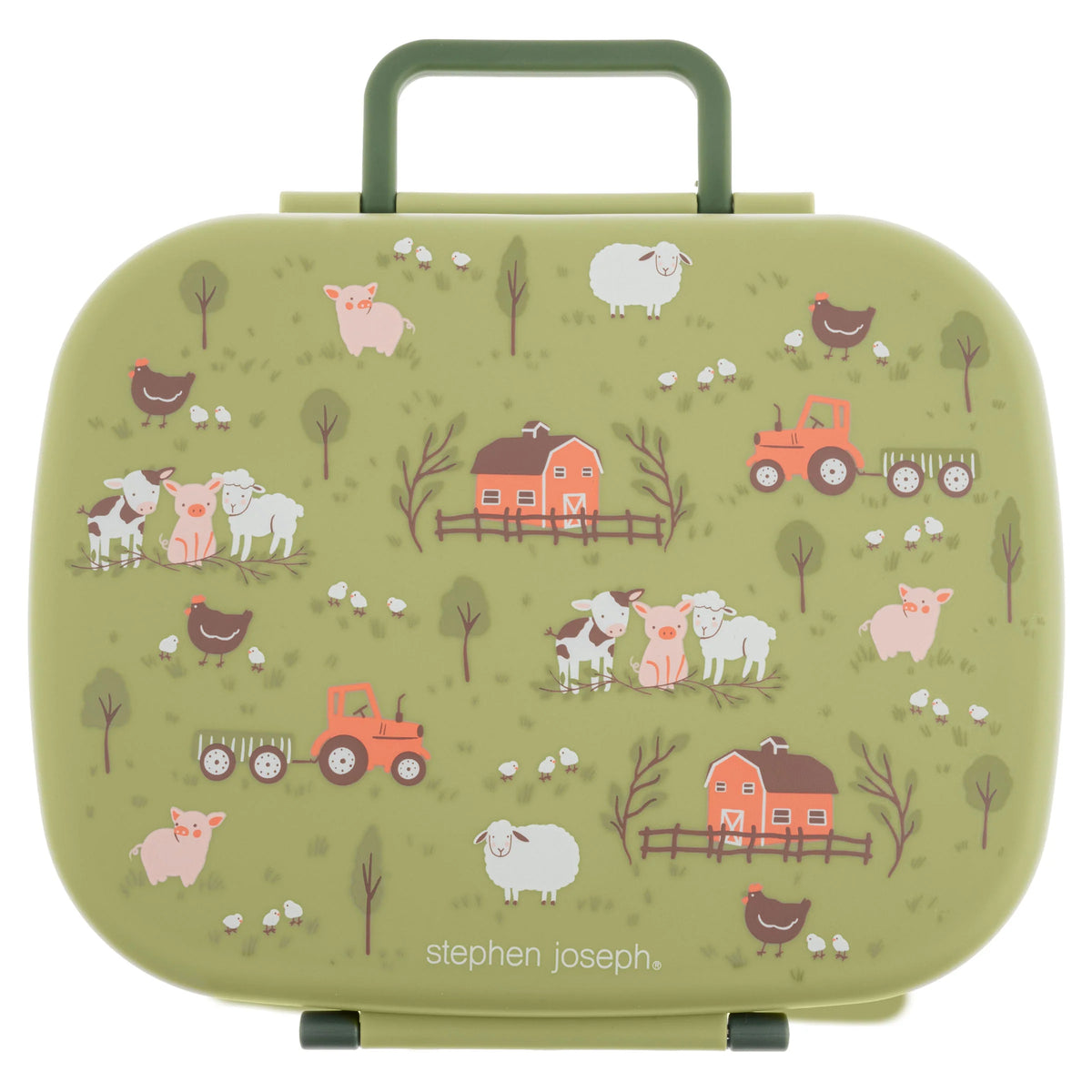 Stephen Joseph Bento Box With Removeable Tray Farm