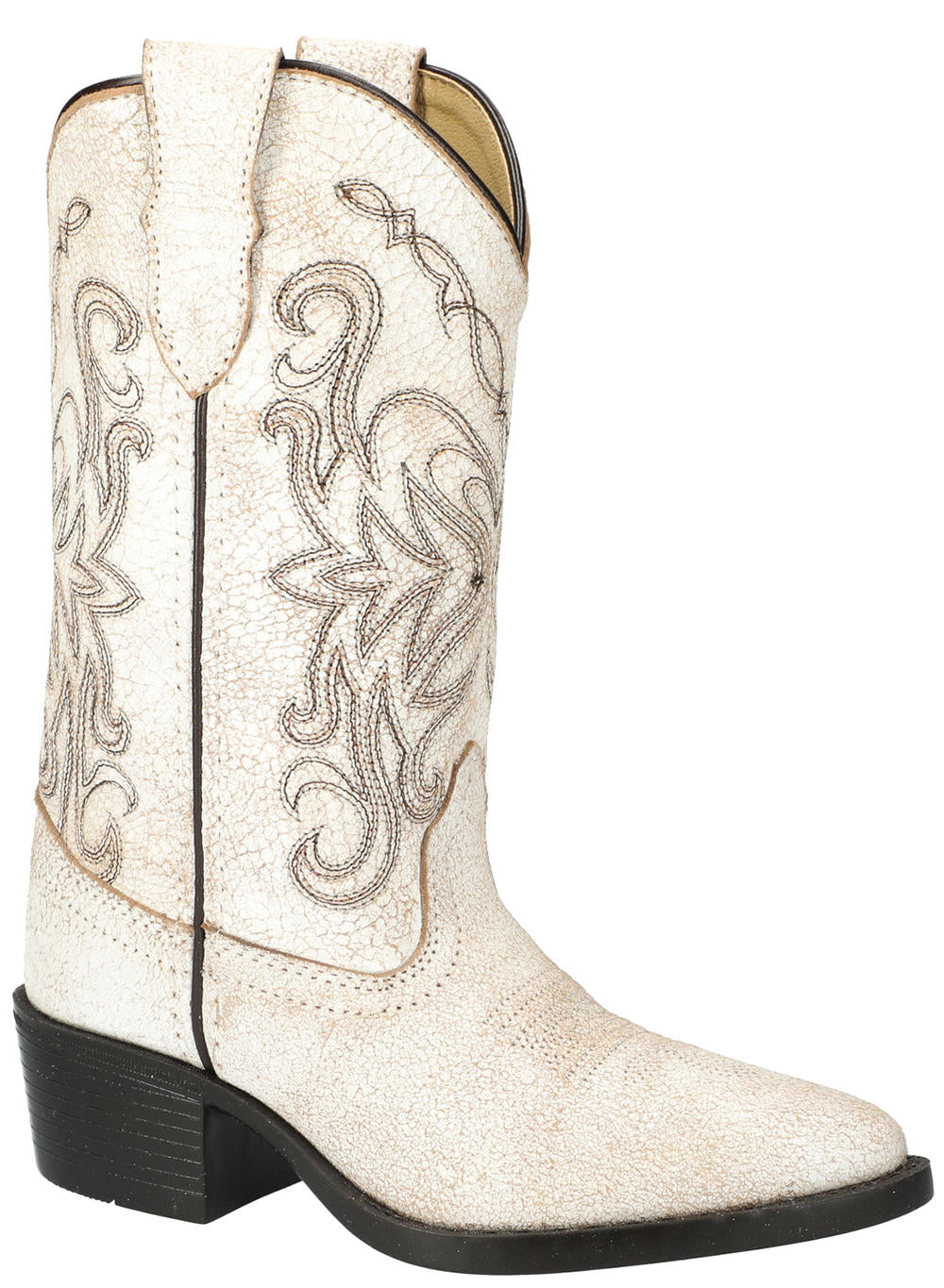 Smoky Mountain Antique White Round Toe Kids Western Boots