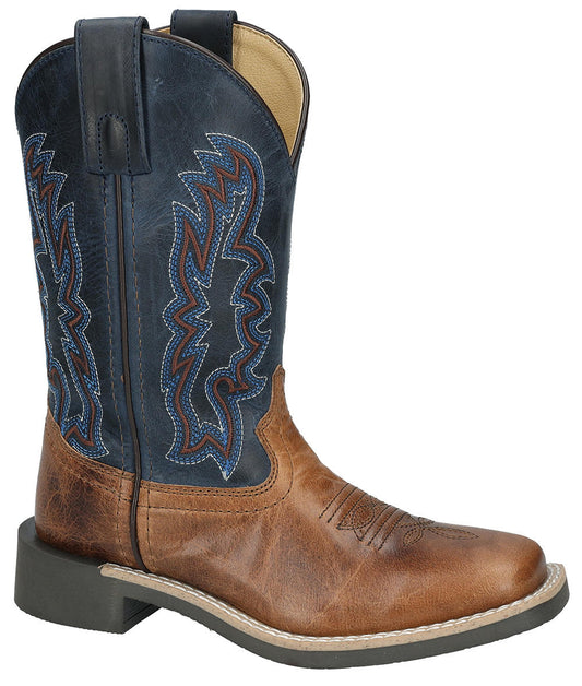 Smoky Mountain Rustler Blue/Brown Square Toe Boot