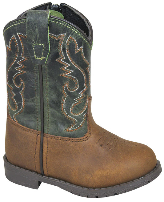 Smoky Mountain Hopalong Brown Distressed / Green Crackle Boot