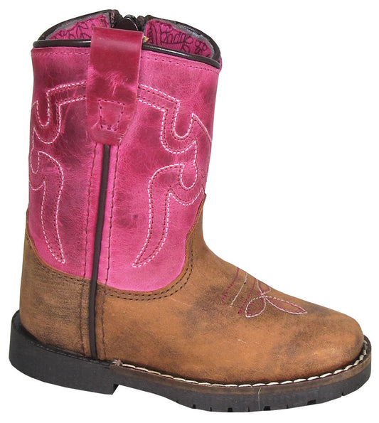 Smokey Mountain Brown & Pink Square Toe