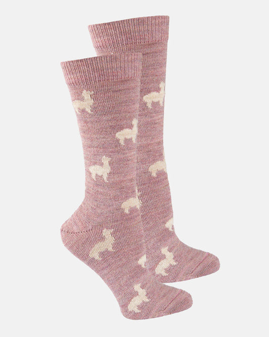 Simply Natural Alpaca Figure Sock Pink