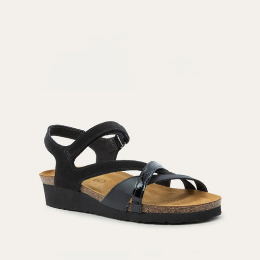 Naot Sophia Jet Crinkle Black