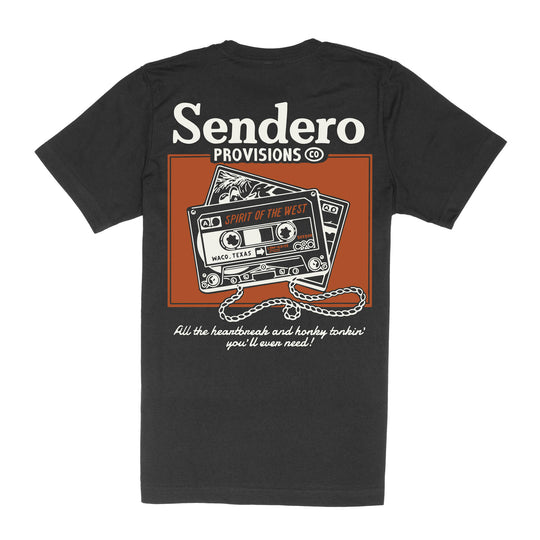 Sendero Cassette Tape T-Shirt Black