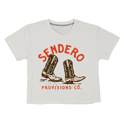 Sendero High Stepper Boxy Tee Vintage White