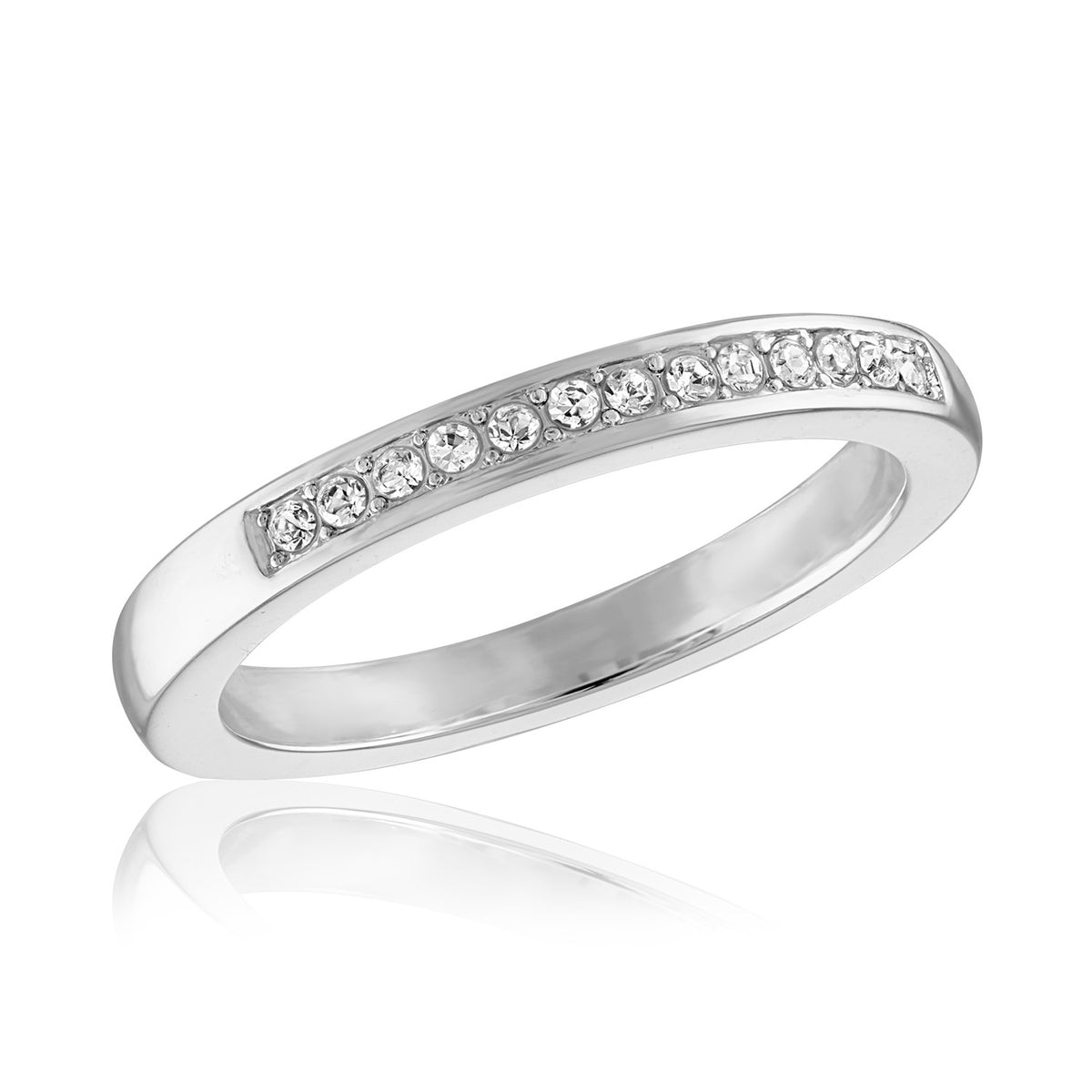 Channel Set CZ Band Stack Ring