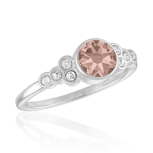 Vintage Rose CZ Cluster Stack Ring