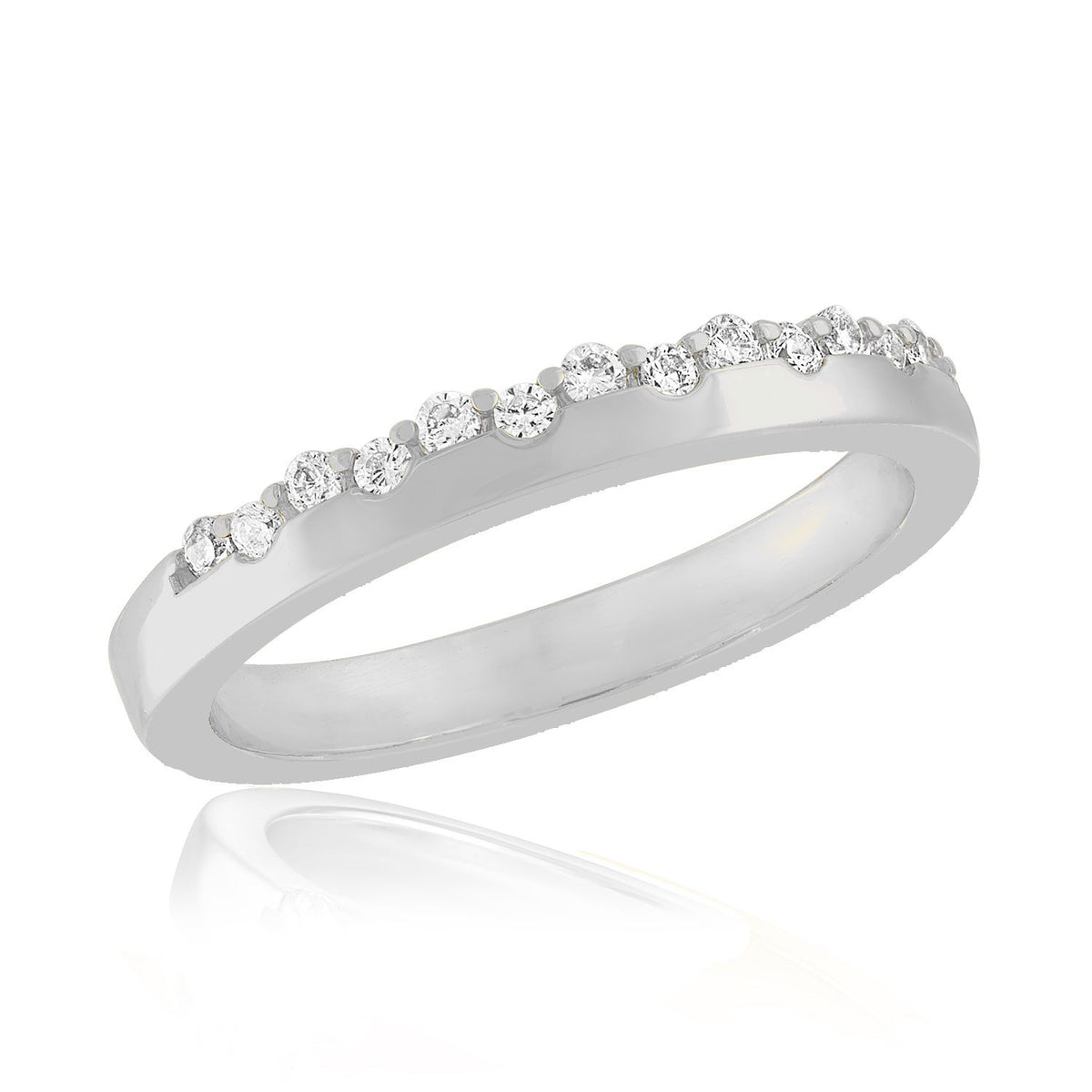 CZ Crusted Band Stack Ring